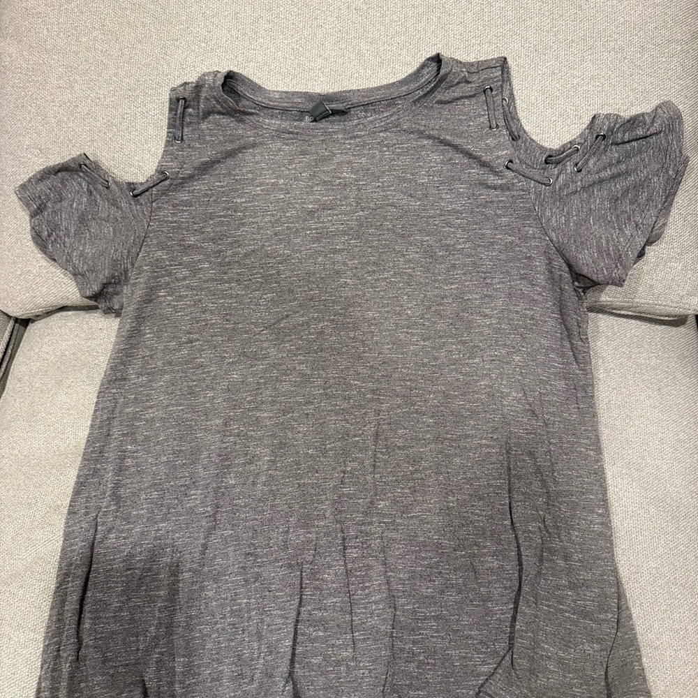 BOLD elements Charcoal Cold Shoulder Top - image 1